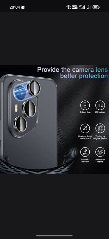 Продается защитное стекло для камеры на телефон honor 400 pro