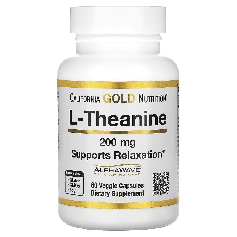 L theanine 200 mg 60 капсул от California gold nutrition