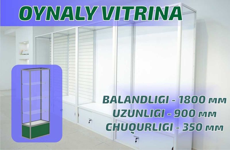 Oynaly vitrina, Акция, прилавки, savdo vitrinalar stellajlar Oynaly vitrina, Акция, прилавки, savdo vitrinalar stellajlar