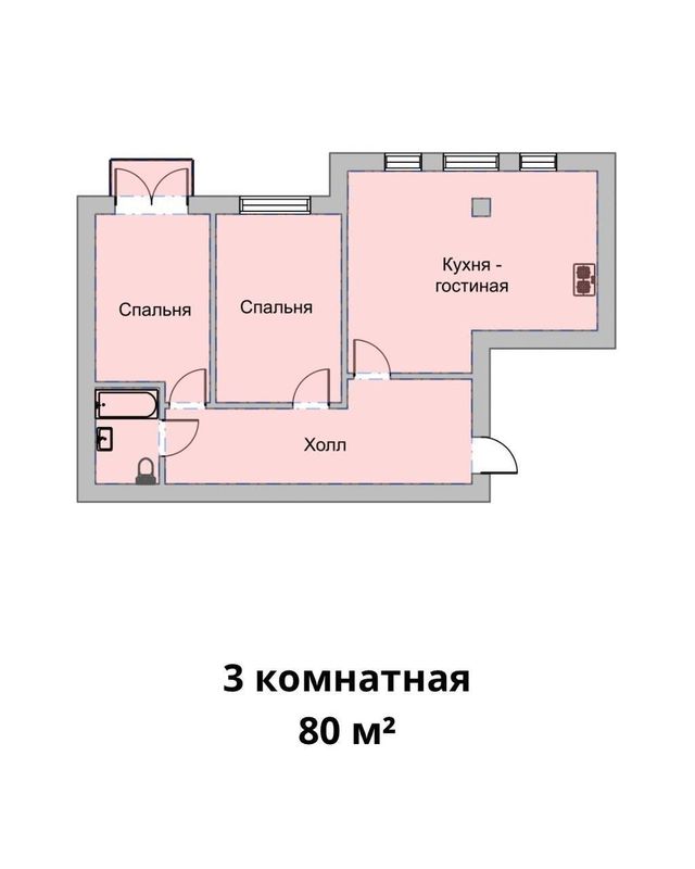 Продаётся 3/5/10 80м2 в ЖК "Via Port", ор-р: Феличита