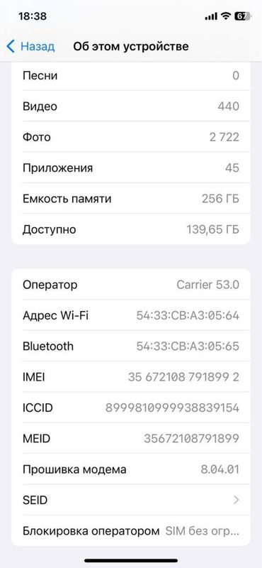 Iphone X 256gb LL/A