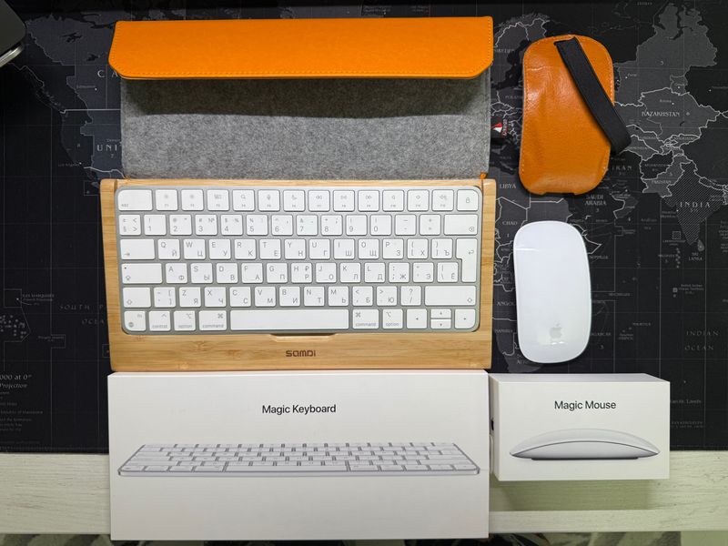 Продам Magic Mouse 2 и Magic Keyboard 2 + чехлы и удобная подставка