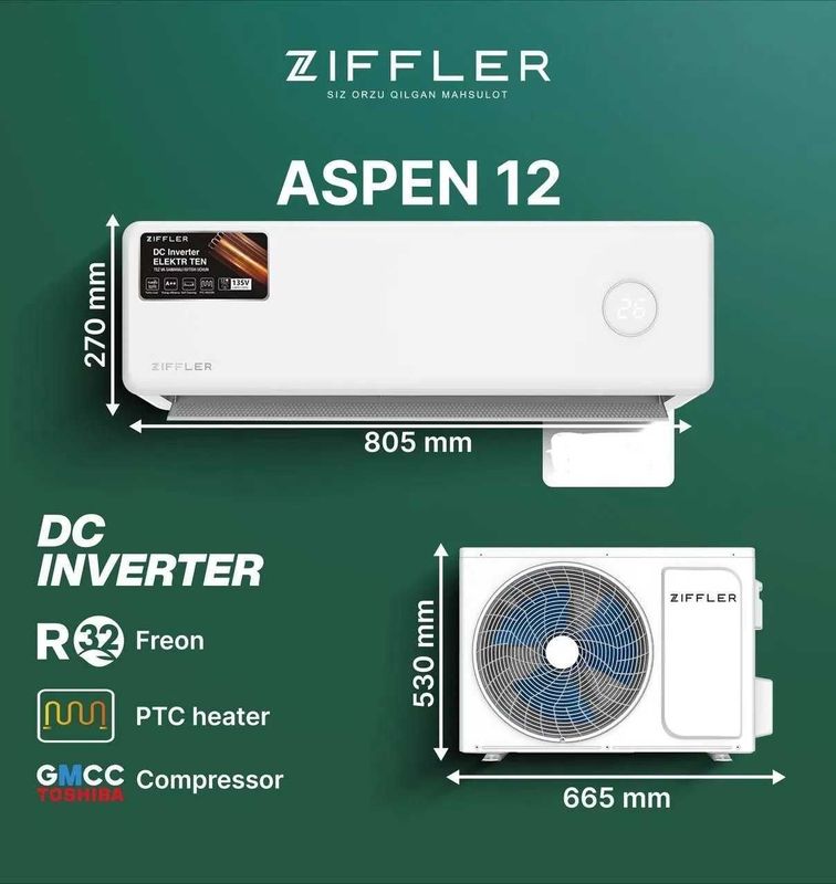 Кондиционер Ziffler 12 Apsen! Kansaner Konditsioner Optom Кондиционер Ziffler 12 Apsen! Kansaner Konditsioner Optom