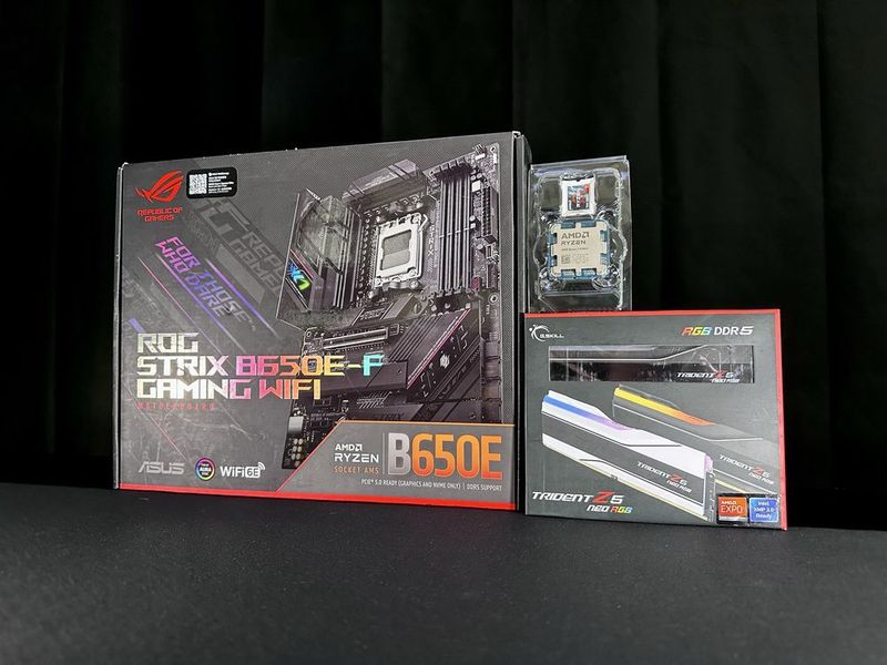 Комплект AMD Ryzen 7 9700X + G.Skill RGB 32GB + Asus ROG Strix B650E-F