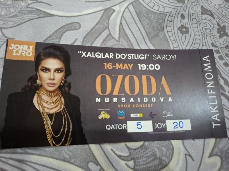 kansertga bilet sotiladi ozoda nursaidovani kanserti kansertga bilet sotiladi ozoda nursaidovani kanserti
