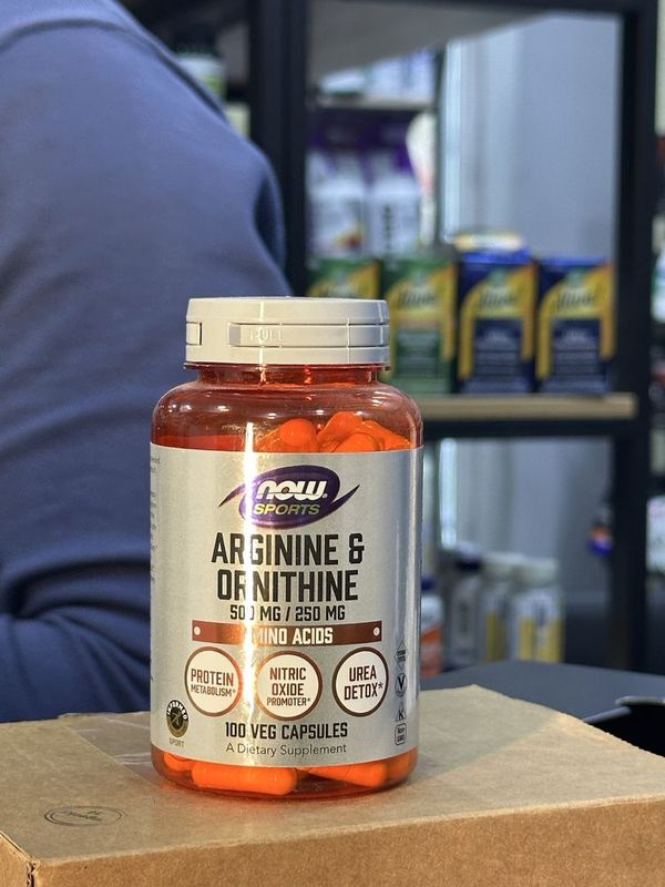 Now Arginine & Ornithine 500 mg/250 mg 100 капсул