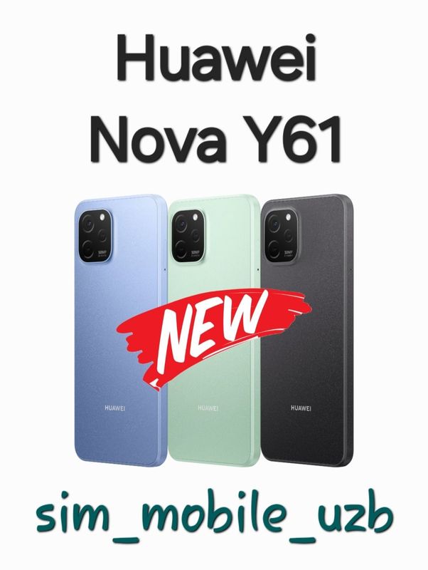 Huawei Nova Y61 New Super Skidka+Garantiya+Dastavka