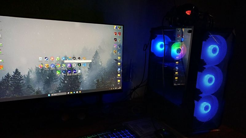 Игровой компьютер i5-12400F, RAM 16GB, SSD 512GB, HDD 1.0TB, AMD RX580