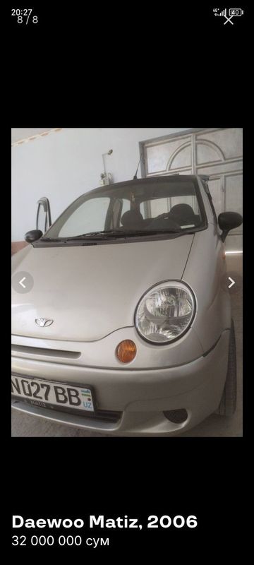 Matiz sotiladi narxi . 2600$