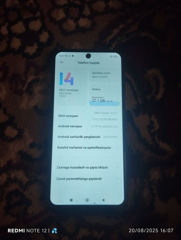 Redmi not 10. 128g