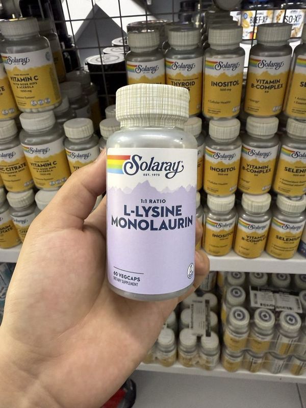 Solaray L-Lysine Monolaurin 60capsules Solaray L-Lysine Monolaurin 60capsules