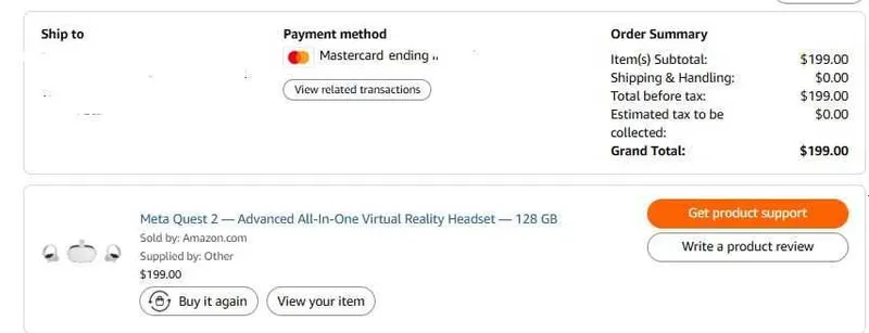 Meta Quest 2, 128Gb, состояние нового