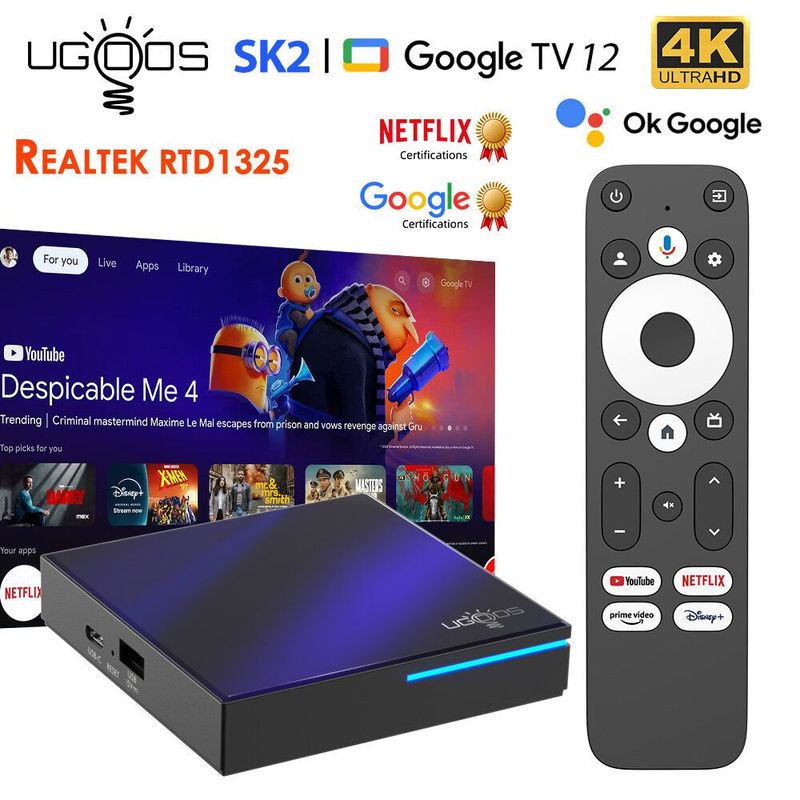 Смарт тв приставка Ugoos SK2 Google TV Смарт тв приставка Ugoos SK2 Google TV