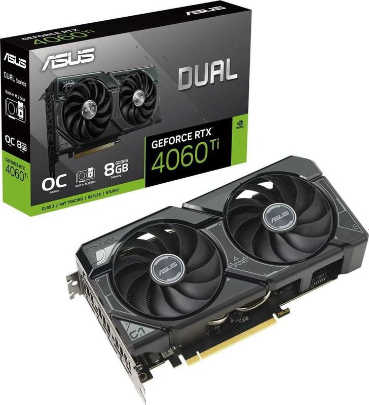 Видеокарта ASUS GeForce RTX 4060 Ti Dual OC Edition Видеокарта ASUS GeForce RTX 4060 Ti Dual OC Edition