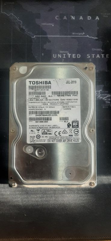 HDD 1 TB TOSHIBA 3.5 / Жёсткий диск / Hard disc HDD 1 TB TOSHIBA 3.5 / Жёсткий диск / Hard disc
