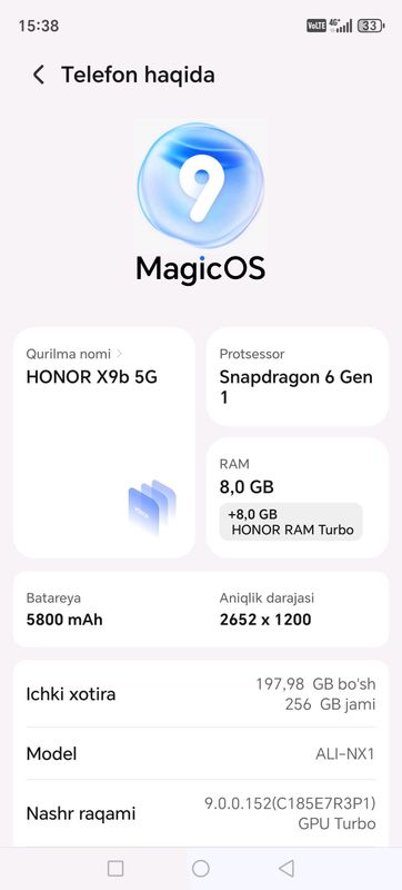 Honor x9b