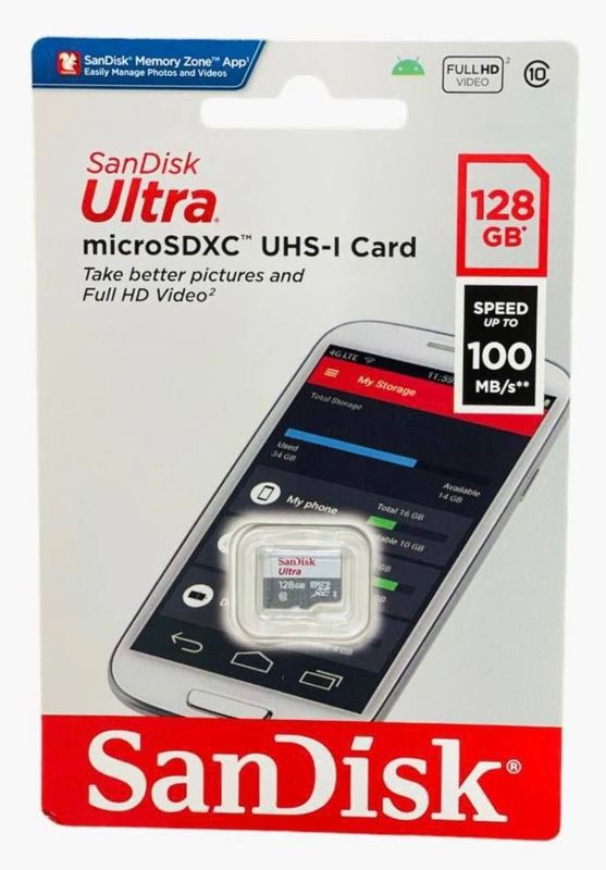 SanDisk ultra micro sdxc 128gb для видео регистратор, камера наблюдени