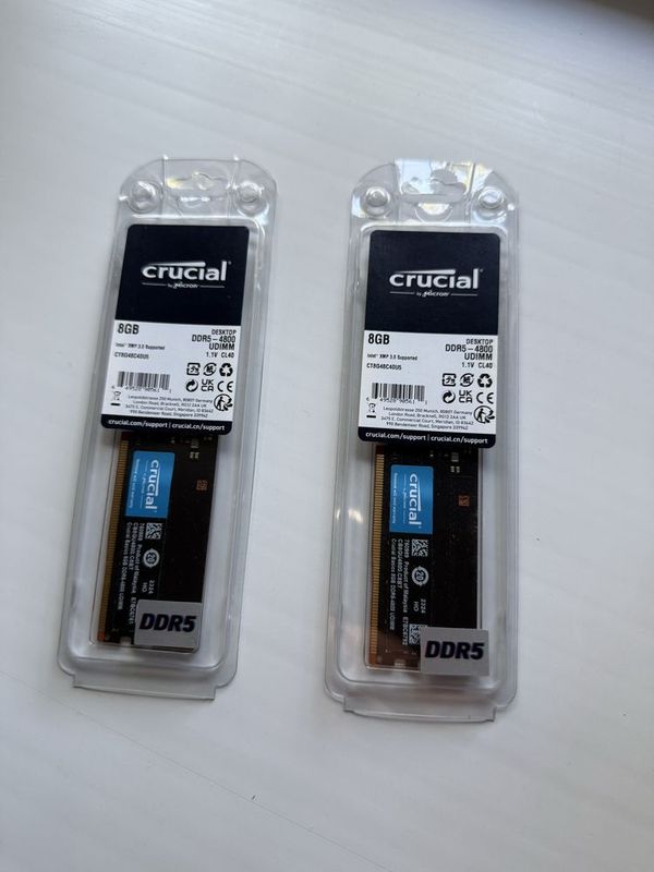 Озу Crucial 2 по 8гб ddr 5-4800 Озу Crucial 2 по 8гб ddr 5-4800