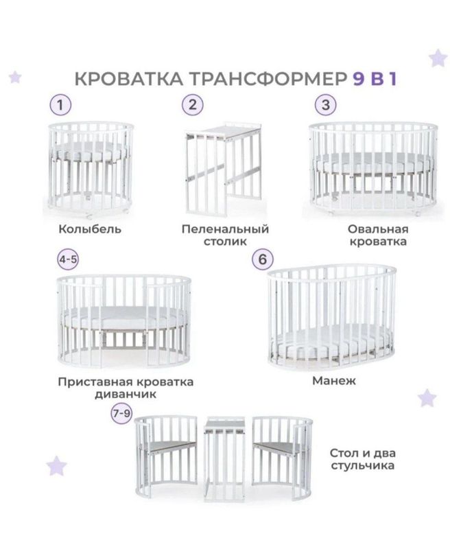 Детский кроватка трансформер 9в1 Детский кроватка трансформер 9в1