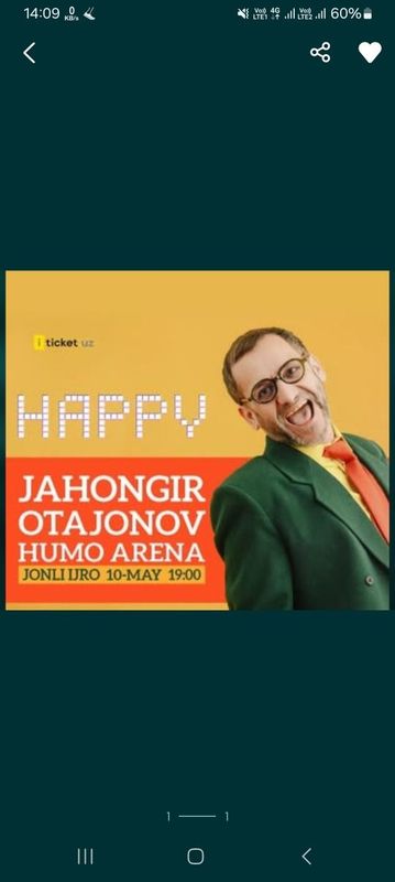 Jahongir Otajonov konsertiga bilet Jahongir Otajonov konsertiga bilet