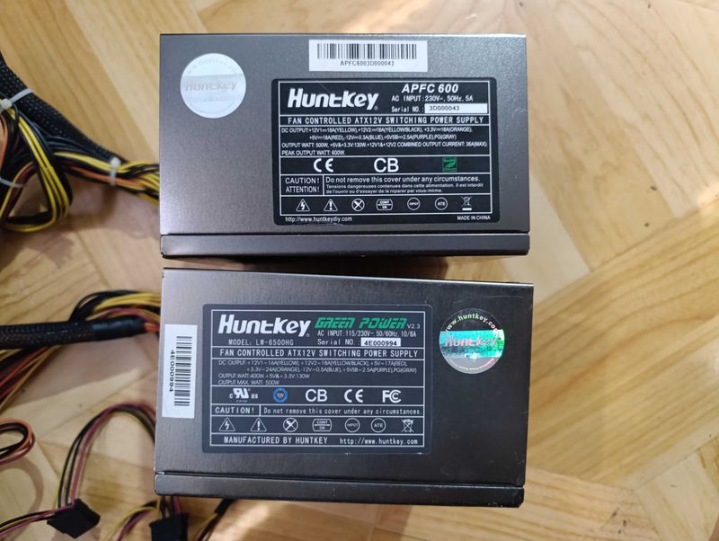 Не рабочий 2 блок питания huntkey 500/600W Не рабочий 2 блок питания huntkey 500/600W