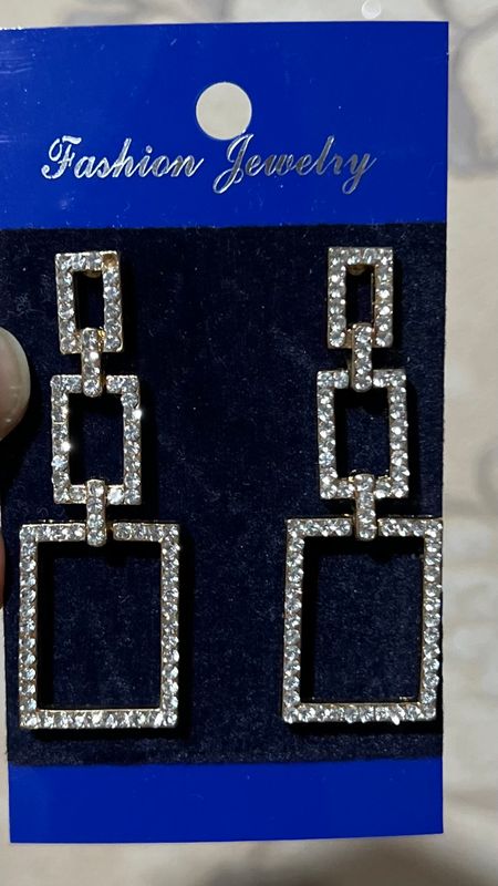 Бижутерия серьги квадратные