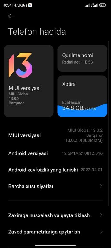 Redmi not 11e 5G