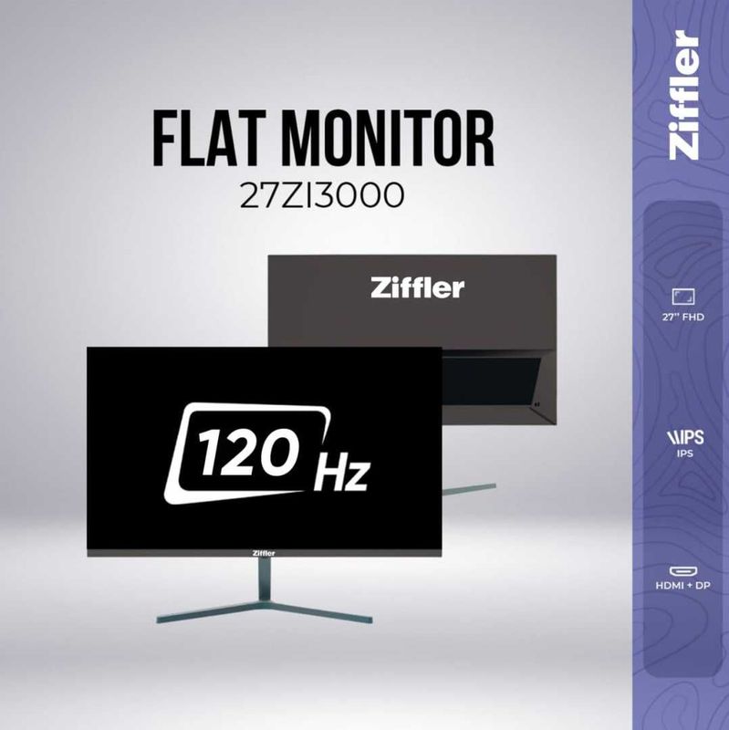 [НОВЫЙ] Монитор Ziffler 27ZI3000 / 27" FHD IPS FLAT 120Hz Black