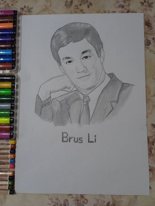 BRUS LI rasmi. A3. Portret. BRUS LI rasmi. A3. Portret.