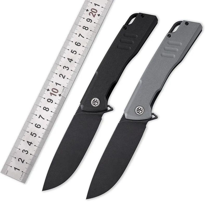 Складной нож Petrified Fish Loco blackwash сталь D2, рукоять Gray G10