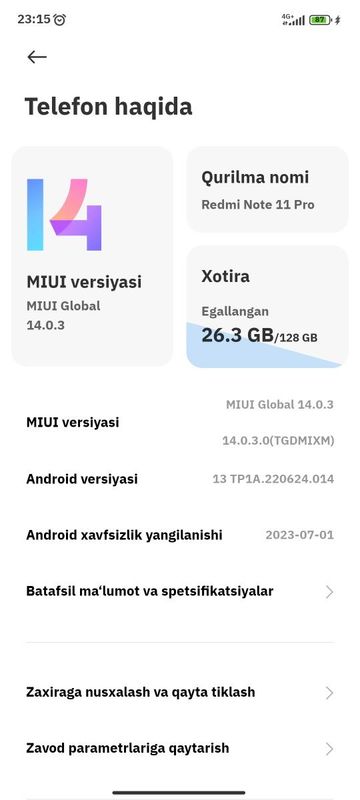 Redmi Note 11 Pro