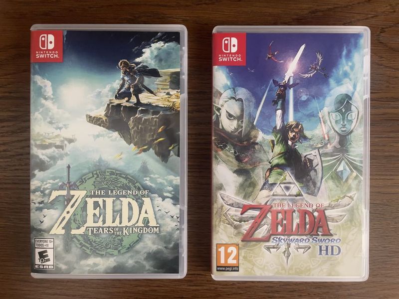 Zelda tears of the kingdom и Zelda Skyward Sword на Nintendo Switch