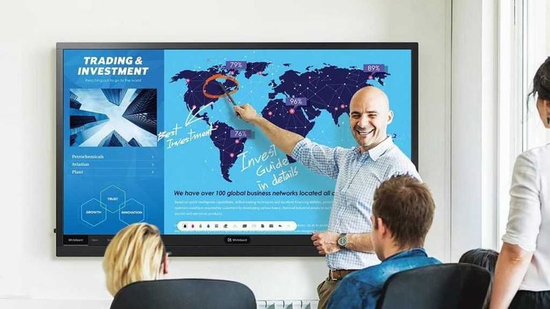 Интерактивная панель 98″ — для обучения, совещаний и продаж Интерактивная панель 98″ — для обучения, совещаний и продаж