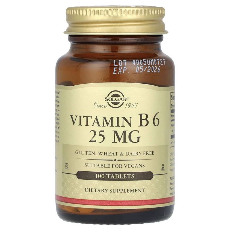 Витамин B6 25мг 100 табл Solgar Vitamin B6 Витамин B6 25мг 100 табл Solgar Vitamin B6