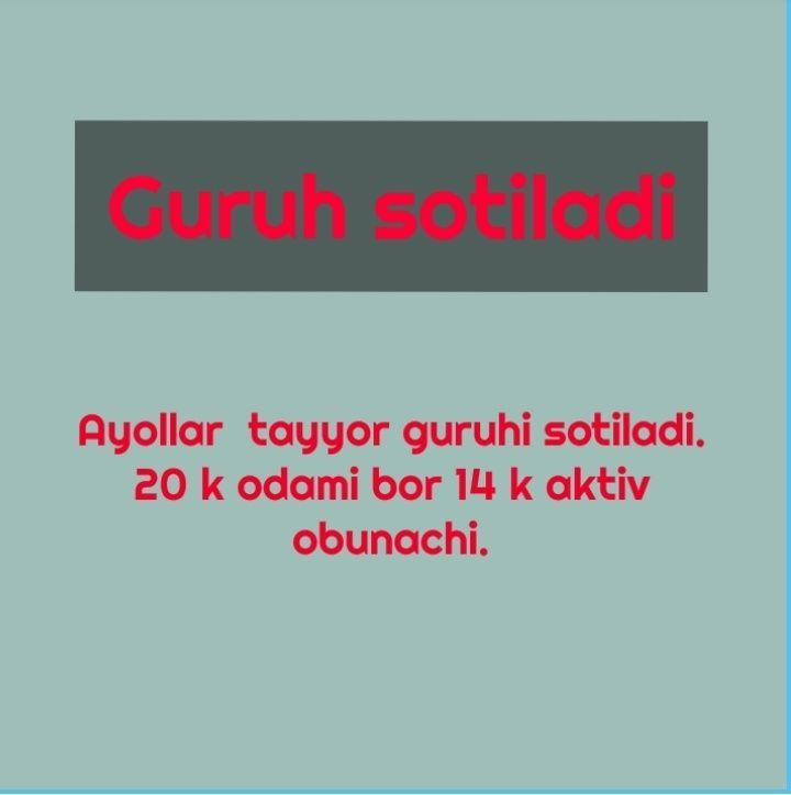 Tayyor Guruh sotiladi Tayyor Guruh sotiladi