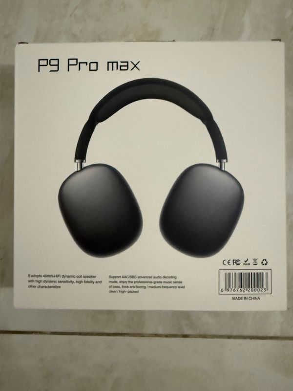 Черные Наушники P9 Pro Max Черные Наушники P9 Pro Max