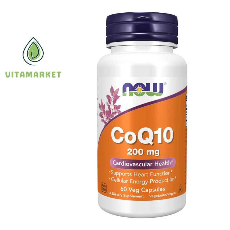 NOW Foods, CoQ10, 200 mg, 60 Veg Capsules NOW Foods, CoQ10, 200 mg, 60 Veg Capsules